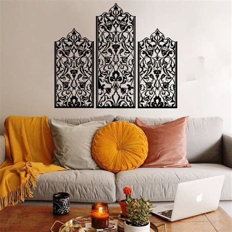 Oriental Metal Wall Art Unique Wall Decor Modern Home Decor Etsy