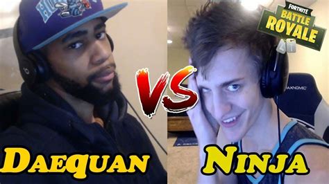 Ninja Vs Daequan 1vs1 Full Fight Both Povreaction Fortnite