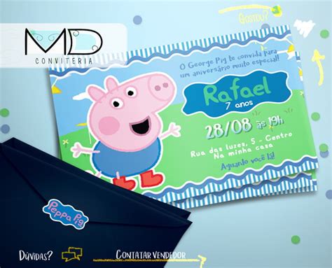 Painel Redondo Para Festas George Pig Produtos Elo