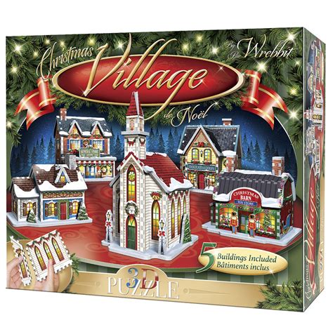 WREBBIT 3D Christmas Village Jigsaw Puzzle | Jigsaw Puzzles For Adults