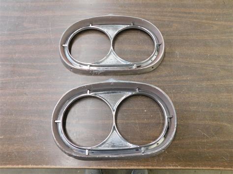 Oem Ford Edsel Headlight Doors Bezels Trim Pair Ranger Pacer