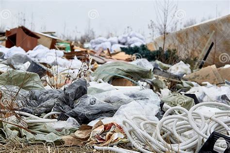 Russia Leningrad Region November 2019 A Garbage Dump Near The