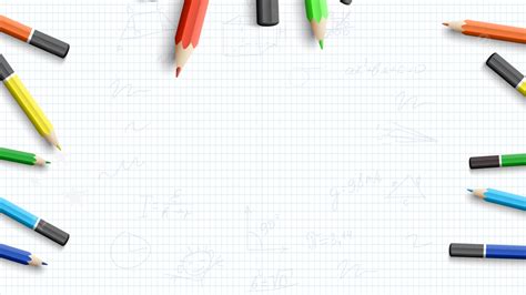 Colored Pencils Background Lovely Childlike Taste Background Image