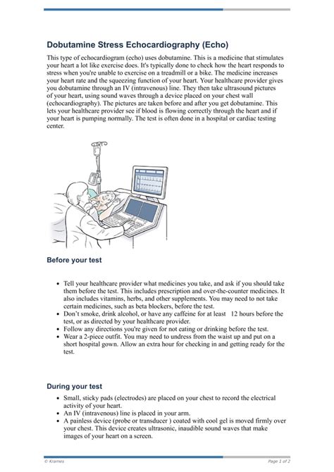 PDF - Dobutamine Stress Echocardiography (Echo) - HealthClips Online