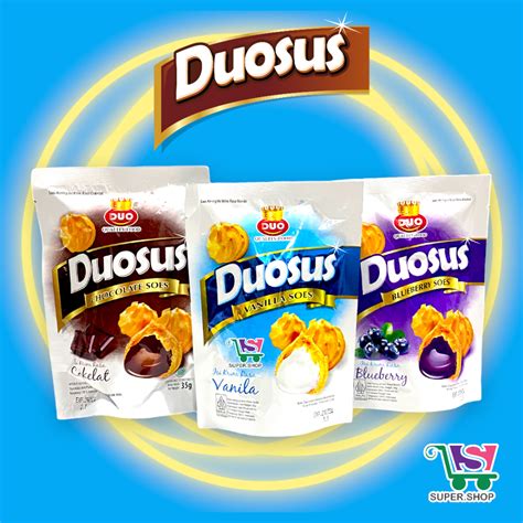 Jual Duosus Kue Sus Soes Kering Cokelat Blueberry 35 Gram Shopee