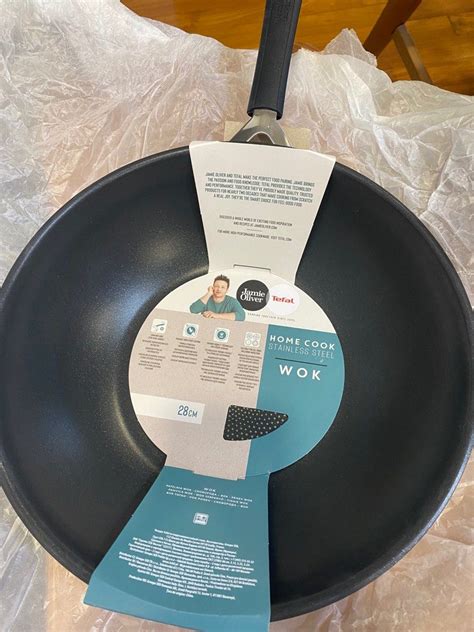 Jamie Oliver X Tefal 28cm Wok Frypan Furniture Home Living