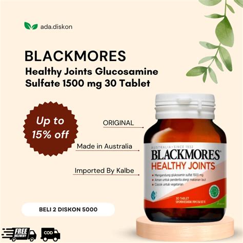 Jual Blackmores Glucosamine Sulfate Mg Bpom Kalbe Tablet