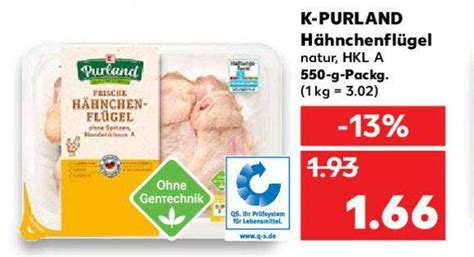 K Purland Hähnchenflügel Angebot bei Kaufland 1Prospekte de