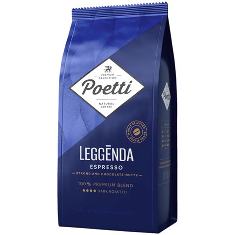 Кофе в зернах Poetti «Leggenda Espresso», вакуумный пакет, 1кг арт ...
