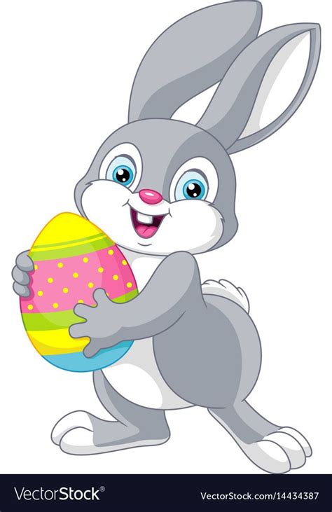 Easter Rabbit Royalty Free Vector Image Vectorstock Cute Easter