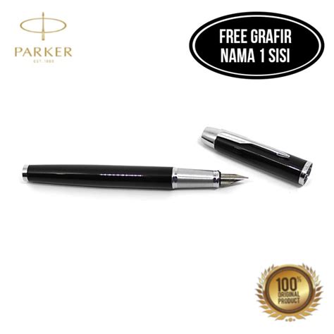 Jual Pulpen Pulpen Parker Im Black Chrome Trim Fountain Pen Clip