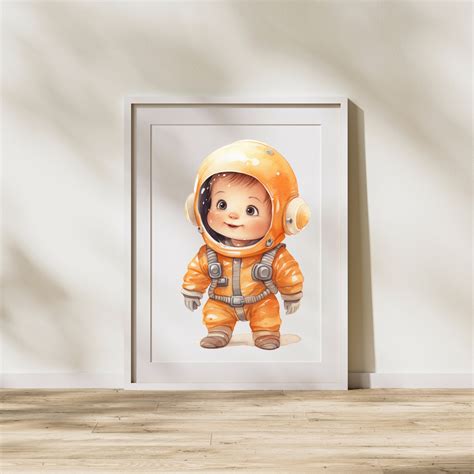 Watercolor Young Astronaut Cliparts Bundle, PNG, 47 Illustrations, Astronaut, Space, Kid, 300 ...