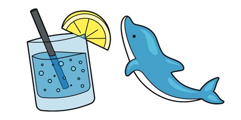 Vsco Girl Dolphin And Lemon Soda Cursor Custom Cursor