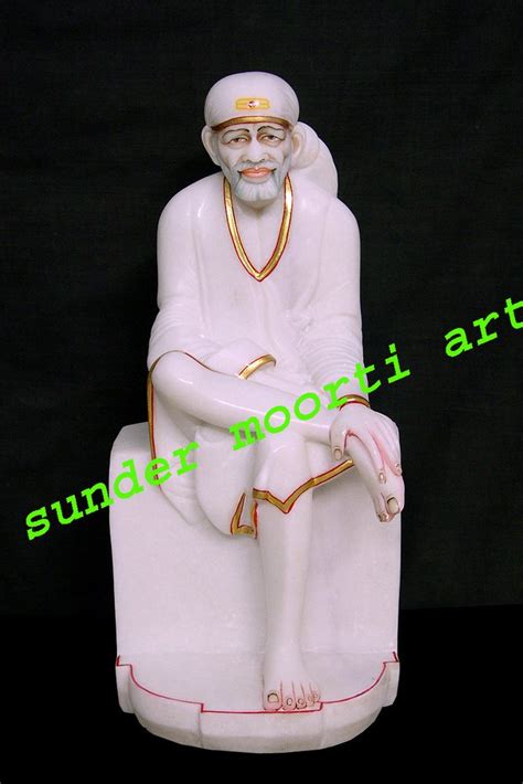 White Marble Painted Sai Baba Statues For Temple Size To Feet At