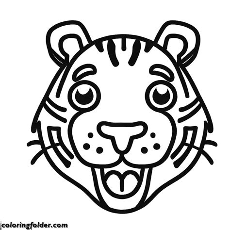 Tiger Face Coloring Pages With Downloadable PDF - Coloringfolder.com