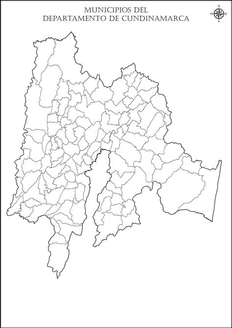 Mapa De Cundinamarca Con Municipios Departamento De Colombia Para