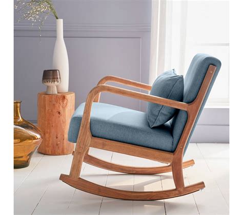 Fauteuil Bascule Design En Bois Et Tissu Place Rocking Chair