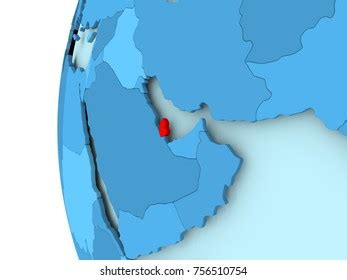 Qatar Red On Blue Political Map Stock Illustration 705610198 Shutterstock