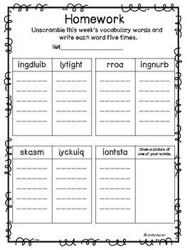 Third Grade Homework Packets