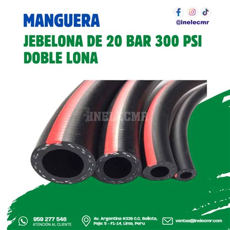 Manguera Jebe Lona De Bar Psi Inelec Mr