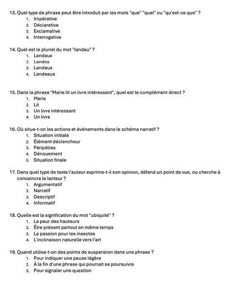 Test dentrée au secondaire Français 04