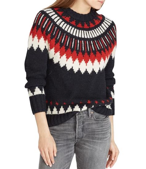 Polo Ralph Lauren Fair Isle Wool Blend Crew Neck Sweater Dillard S