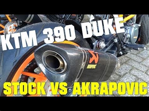 2017 KTM 390 Duke Akrapovic Vs Stock Exhaust SOUND With DB Killer YouTube