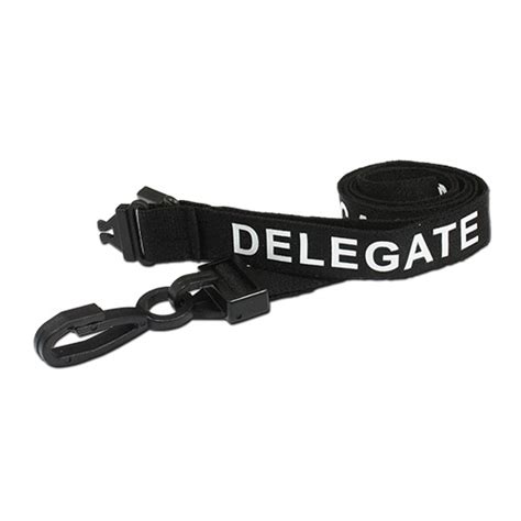 Black Lanyards with Plastic Clip - 15mm Width | The School Print Shop