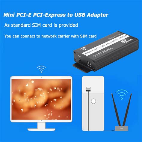 Mini Pci E Wireless Card To Usb Adapter With Sim Slot For Wwan Lte