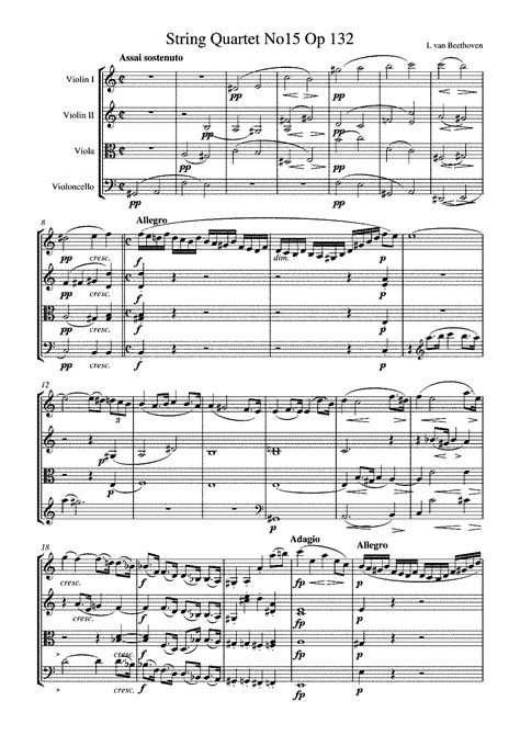 String Quartet No 15 Op 132 Beethoven Ludwig Van Imslp Free Sheet Music Pdf Download