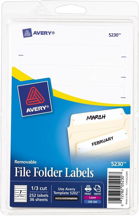 Amazon Avery File Folder Labels With Trueblock Technology