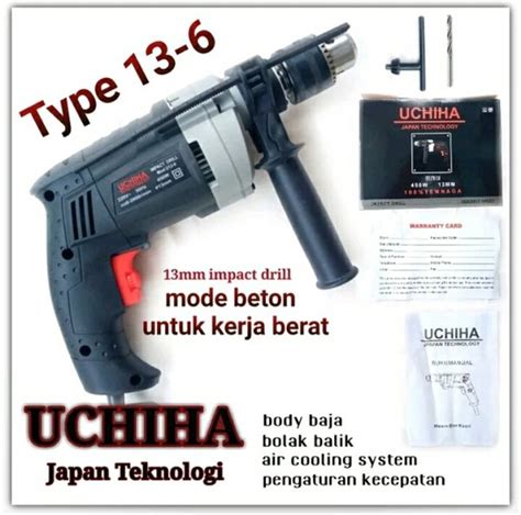 Jual Impact Drill Koper Mesin Bor Uchiha Mm Beton Besi Kayu Komplit