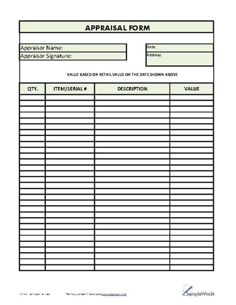 Equipment Inventory Form - PDF Download