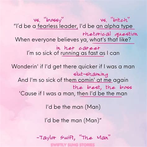 "The Man" Lyrics Meaning: Taylor's Ode to the Patriarchy - Swiftly Sung ...