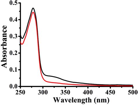 Uv Vis Absorption Spectra Of Hsa In The Absence And Presence Of