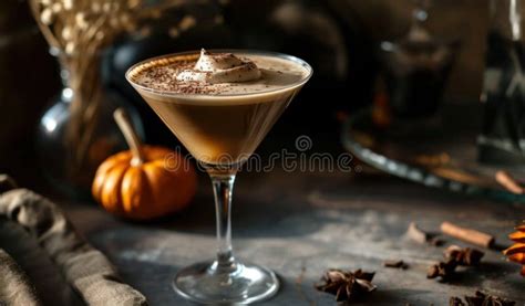 The Martini Has Chocolate Whipped Cream from Inside Stock Photo - Image ...