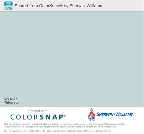 Sw Tidewater Blue Sherwin Williams Paint Colors Paint Colors For