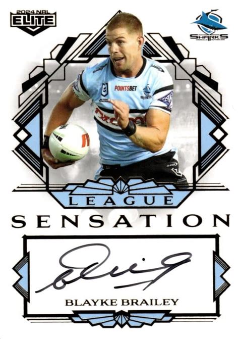 2024 NRL Elite White League Sensations Signature LSW04 Blayke Brailey