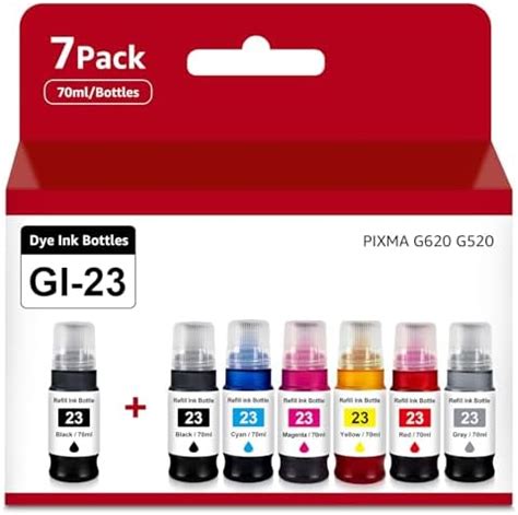 Amazon Mutikor Compatible GI23 Ink Bottle Replacement For CAN GI