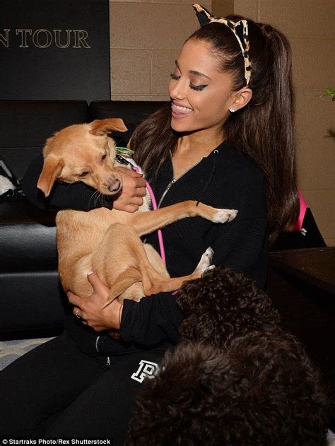 Ariana Grande Kisses Her Beloved Beagle Chihuahua Mixed Puppy Ariana