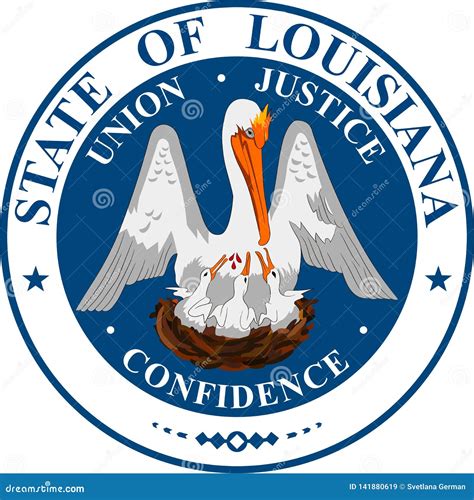 Coat Of Arms Of Louisiana Usa Stock Vector Illustration Of Insignia