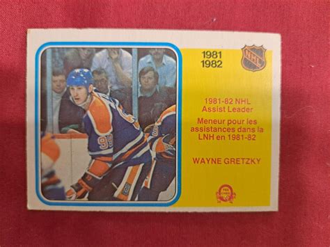 Wayne Gretzky O Pee Chee Assist Leader Edmonton Oilers Ebay