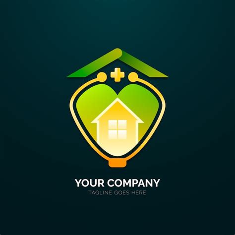 Free Vector | Home health care logo design template