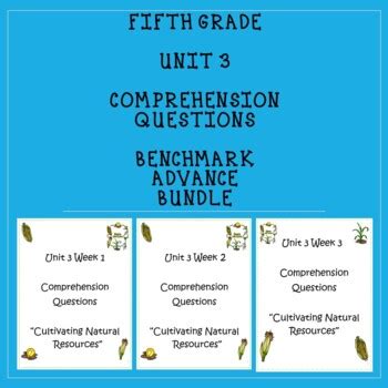 Fifth Grade Benchmark Advance Unit Comprehension Questions Bundle