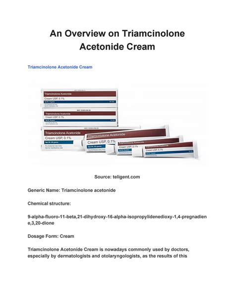 An Overview on Triamcinolone Acetonide Cream by Health Clubfinder - Issuu