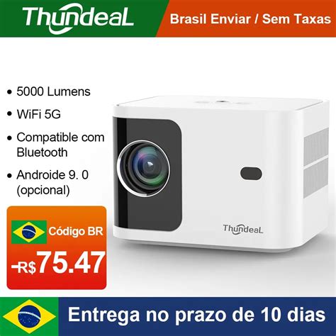 ThundeaL Mini projetor Full HD TD91 vídeo 4K 5G WiFi Android