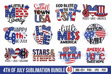 4th Of July Sublimation Bundle Graphic By CraftlabSVG Creative Fabrica