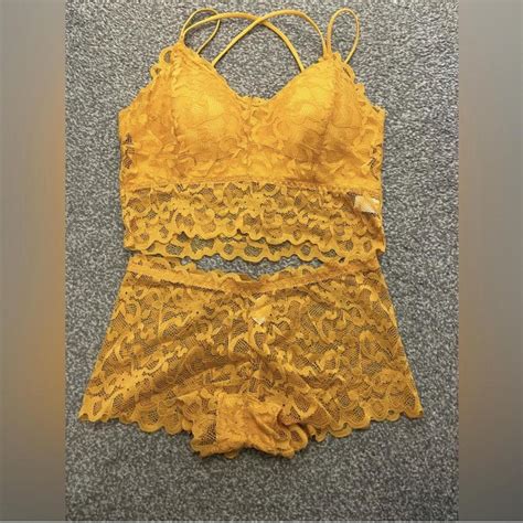Yellow Lingerie Set Brand New Never Worn But Didnt Depop