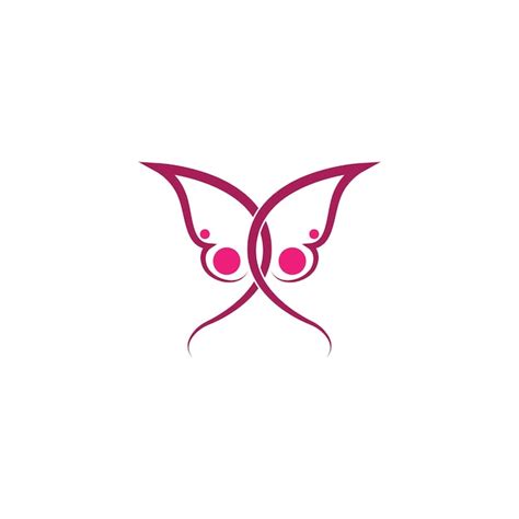 Schmetterling Symbol Logo Design Konzept Vorlage Illustration Premium