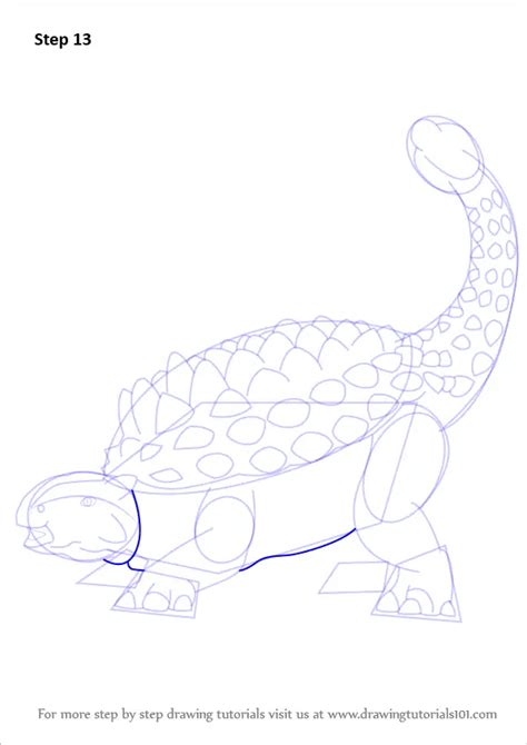 How To Draw Ankylosaurus Step By Step At Drawing Tutorials